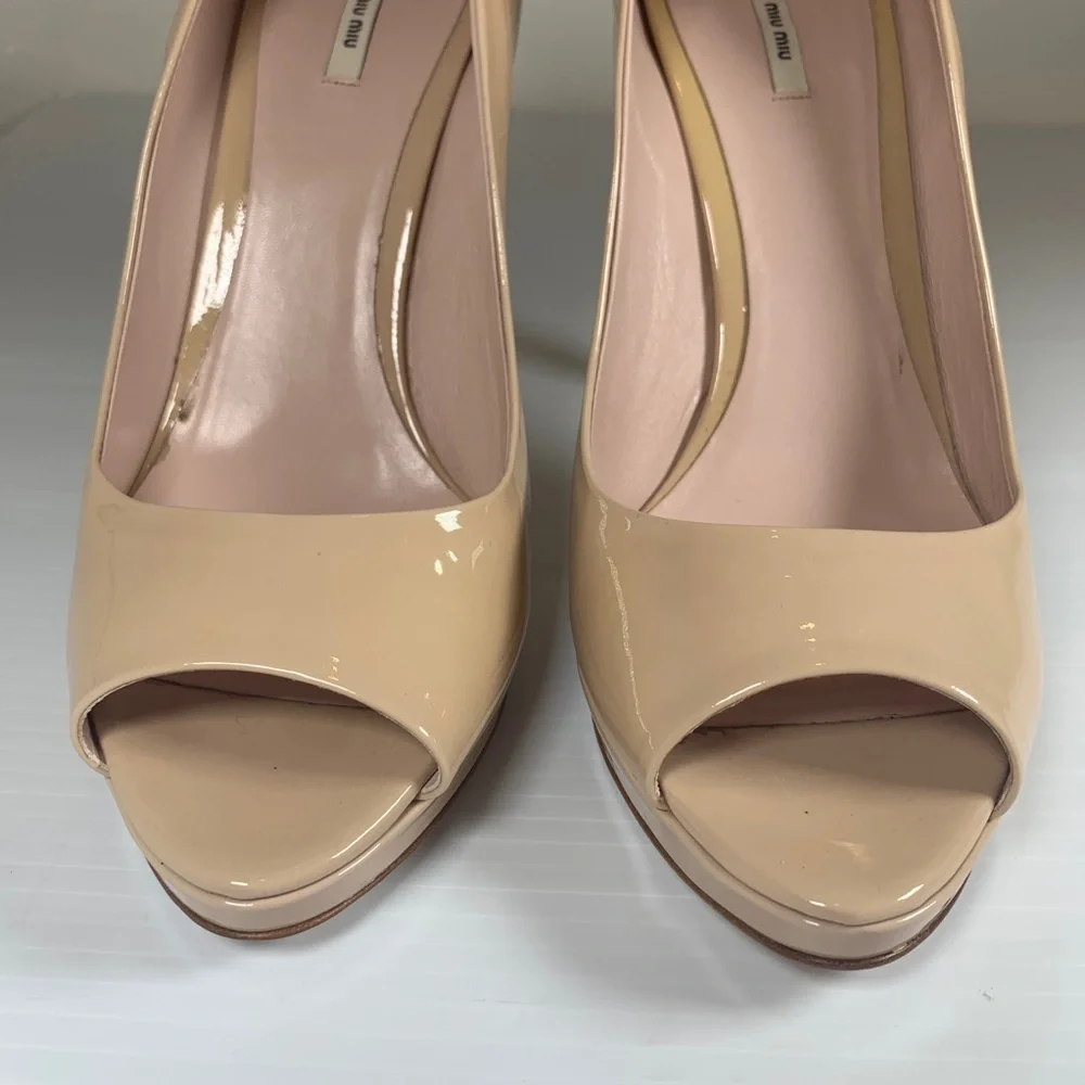Miu Miu Peep Toe Pumps‎